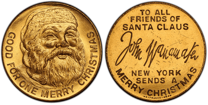 No Date Token TC-467491 Brass John Wanamaker NY