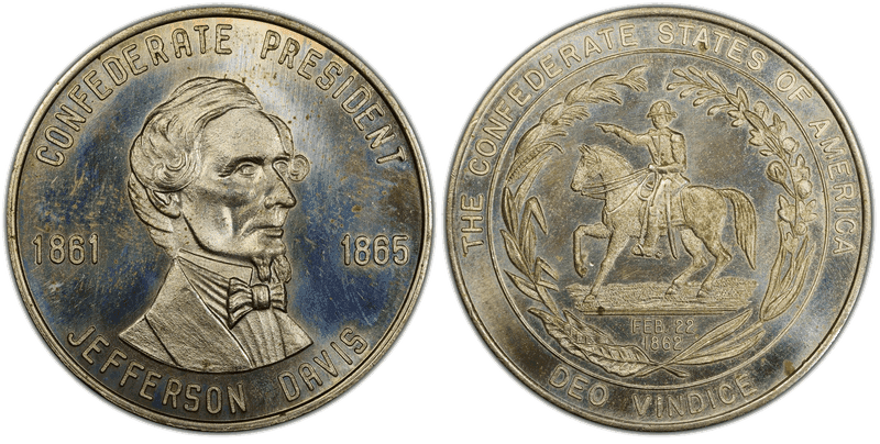 No Date Token TC-640677 Nickel-Brass 34mm Jefferson Davis