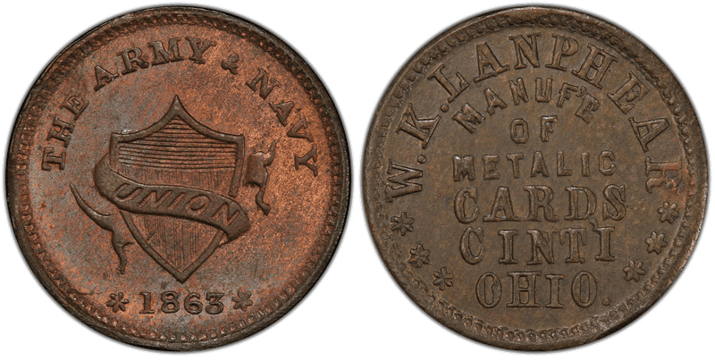 (No Date) Civil War Store Card F-165CY-64A, OH