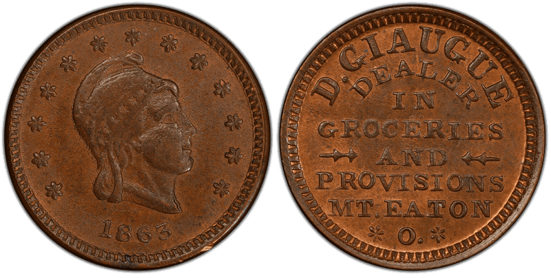 (No Date) Civil War Store Card F-585A-1A, OH