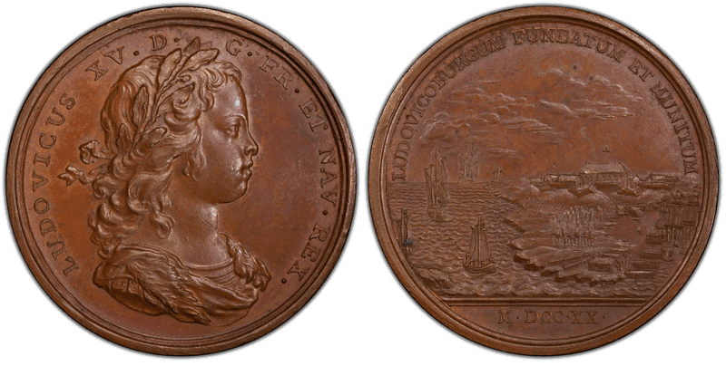 (1720) Bronze Medal Betts-144, Louisbourg