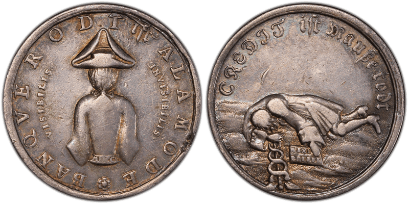 (1720) Silver Medal Betts-115var, Credit is Dead