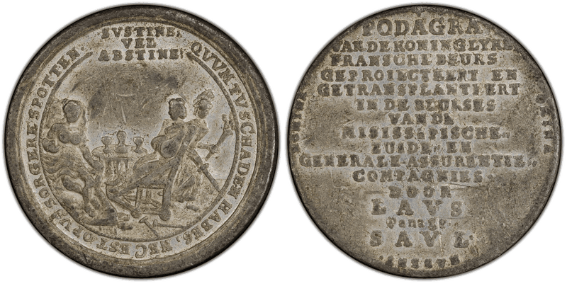 (1720) Tin Medal Betts-134, John Law