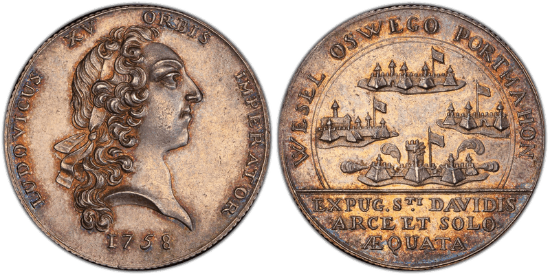 (1758) Silver Medal Betts-415, Oswego Captured