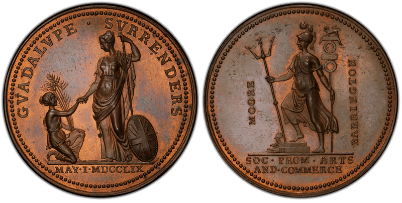 (1759) Bronze Medal Betts-417, Guadaloupe