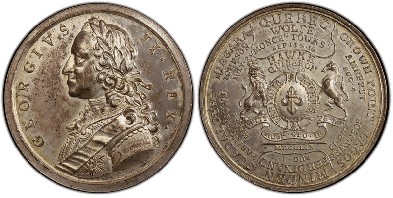 (1759) Silver Medal Betts-418, British Victories
