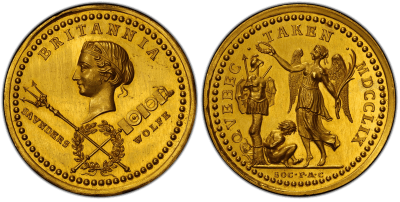 (1759) Gold Medal Betts-421, Quebec Taken
