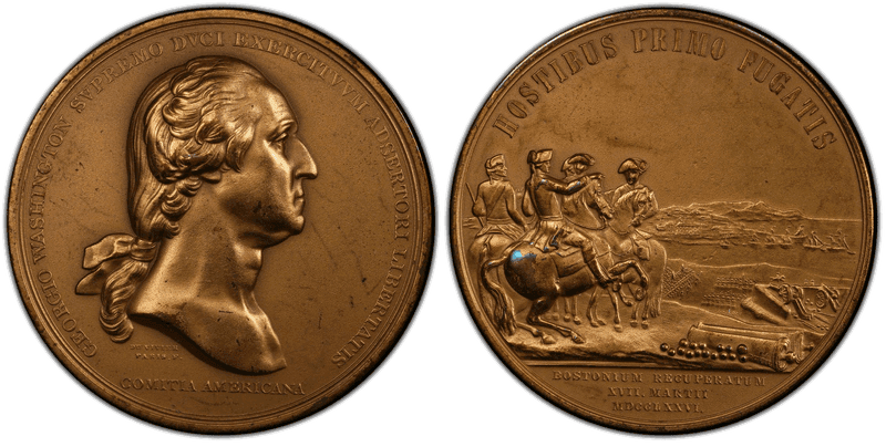 (1776) Medal Baker-49J Bronze Washington Before Boston