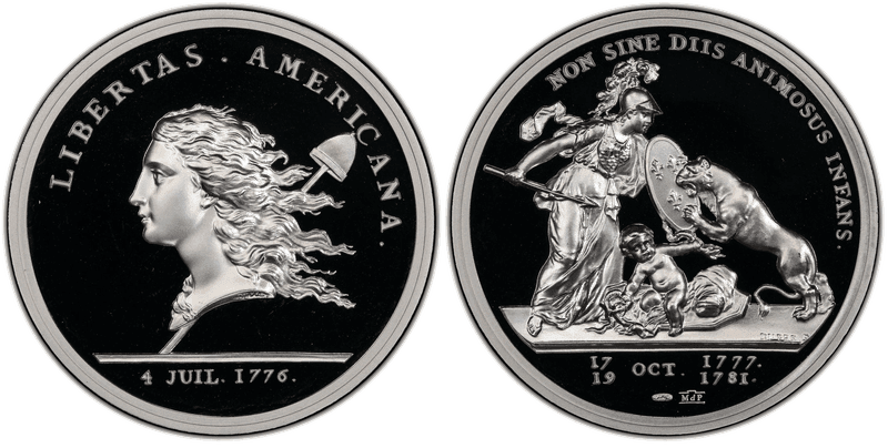 (1776) Libertas Americana Medal - 1oz Palladium Paris Mint 2020 Restrike