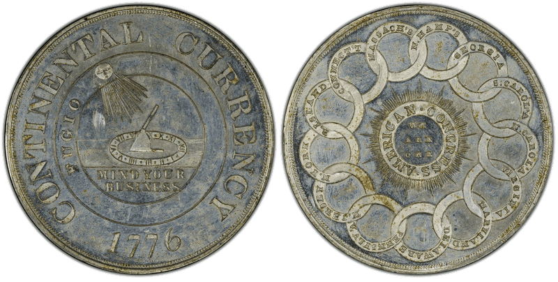 1776 So-Called Dollar HK-854, Continental Restrike Dollar