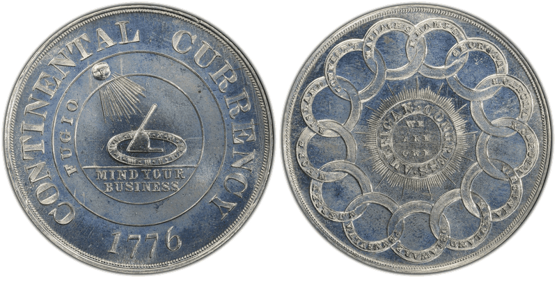 1776 So-Called Dollar HK-854a, Continental Dollar Fantasy Dollar