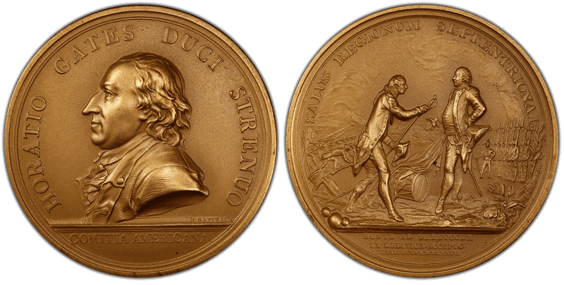 (1777) Bronze Medal J-MI-2, Modern Restrike Horatio Gates at Saratoga