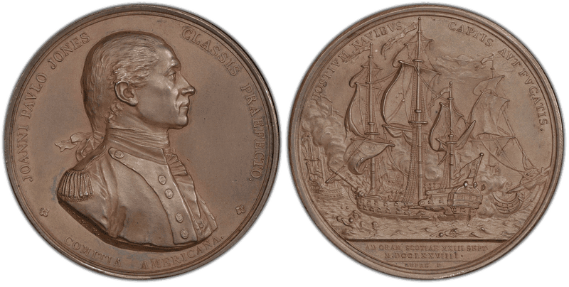(1779) Silver Medal J-NA-1, Captain John Paul Jones