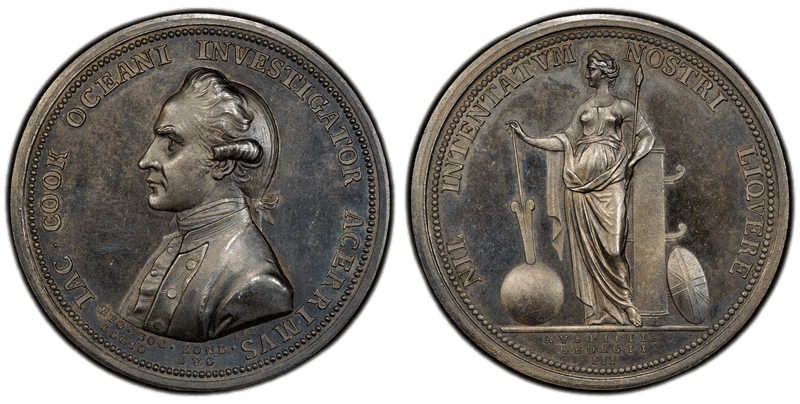 (1784) Silver Medal Betts-553, James Cook