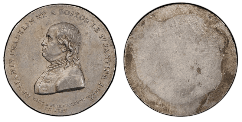 (1790) Medal Franklin Memorial Lead Uniface