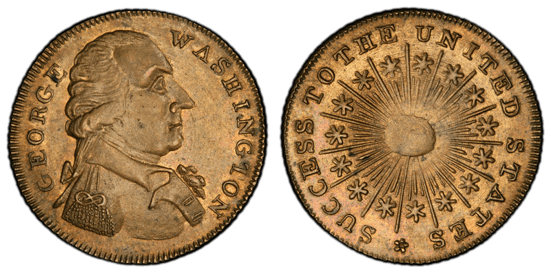 (1790s) Medal Washington-Success Small, Reeded Edge