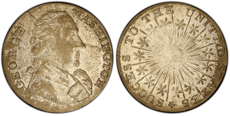 (1790s) Medal Washington-Success, Silvered Large, Plain Edge