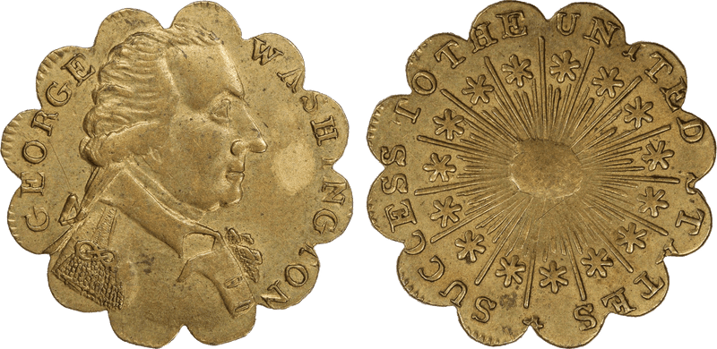 (1790s) Medal Washington-Success, Small Hand-Scalloped Edge