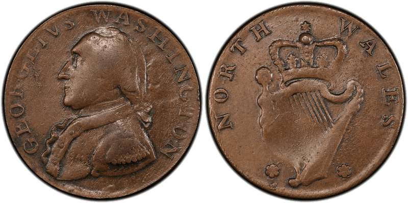 1795 1/2 P North Wales - Plain Edge Half Penny