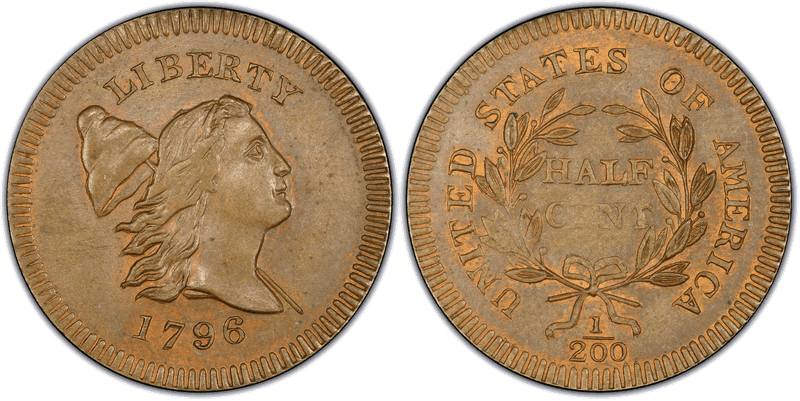 1796 Liberty Cap Right Half Cent