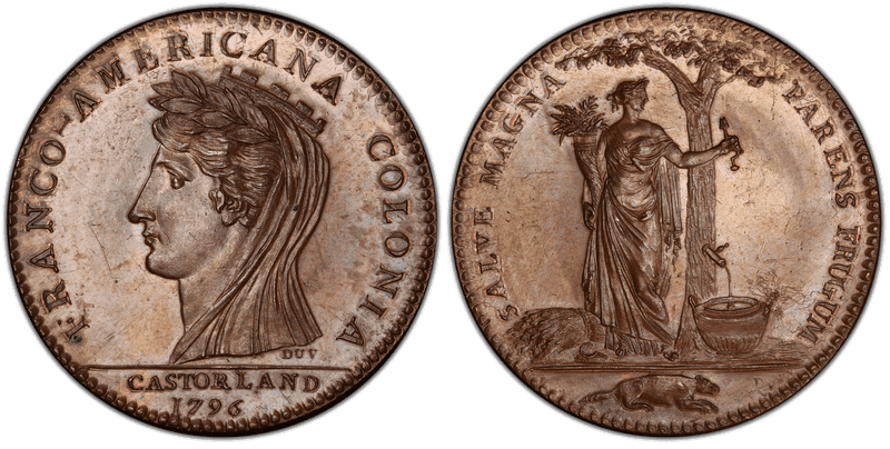 (1796) Bronze Medal Castorland Restrike - Plain Edge