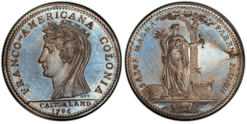(1796) Silver Medal Castorland - Original Die Restrike