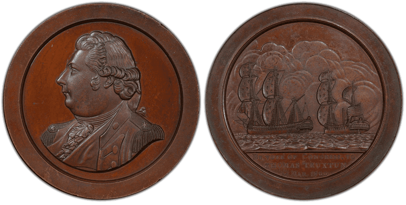 (1800) Bronze Medal J-NA-2, Plain Border Cpt. Thomas Truxtun