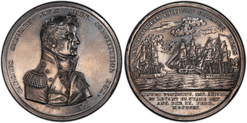 (1815) Silver Medal J-NA-22, Captain Charles Stewart