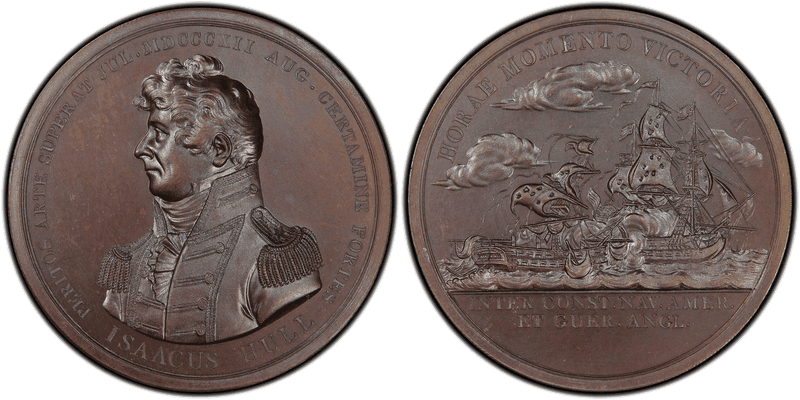 (1816) Bronze Medal J-NA-12, Isaac Hull
