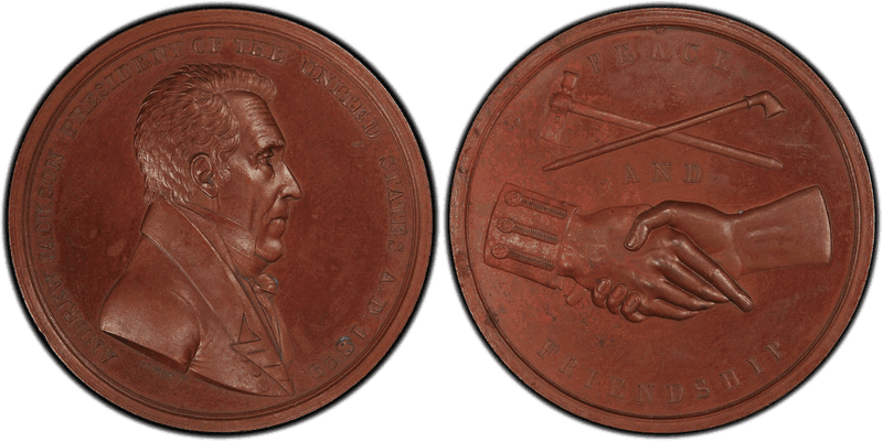(1829) Bronzed-Copper Medal J-IP-15, Andrew Jackson