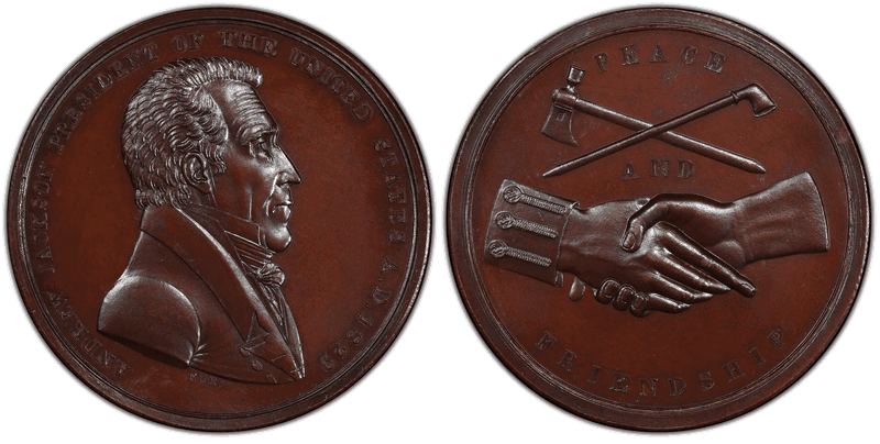 (1829) Bronze Medal J-IP-16, 51mm Andrew Jackson