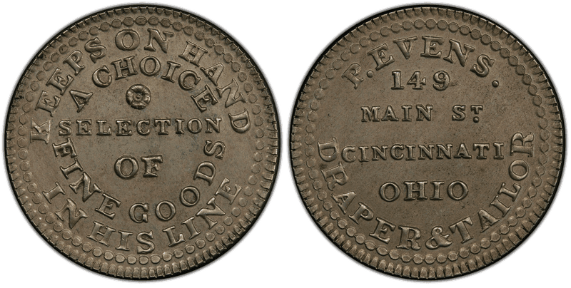(1830s) German Silver Token HT-375, PE P. Evens OH