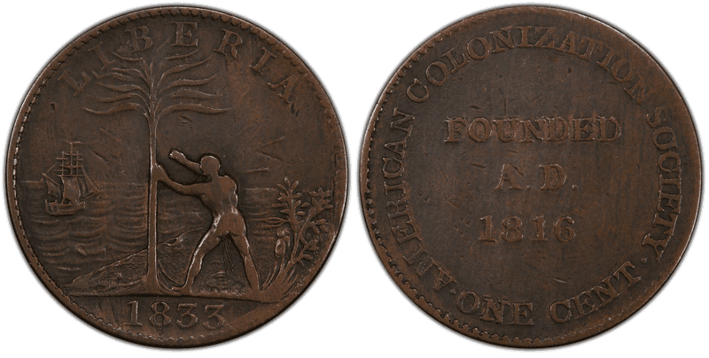 (1833) Token American Colonization Society Copper
