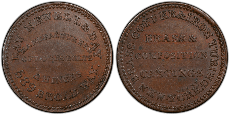 (1834-35) Copper Token HT-247, Day Newell & Day NY