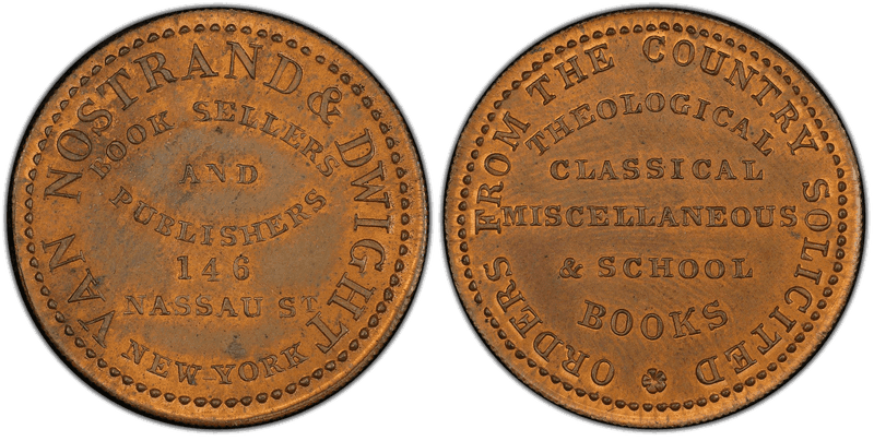 (1835-7) Copper Token HT-336, Van Nostrand & Dwight NY