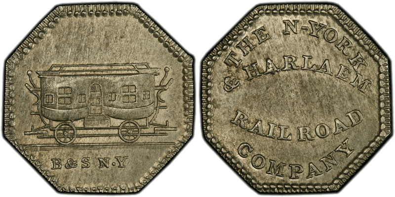 (1835-8) Token HT-298, NY & Harlem Railroad Co. NY