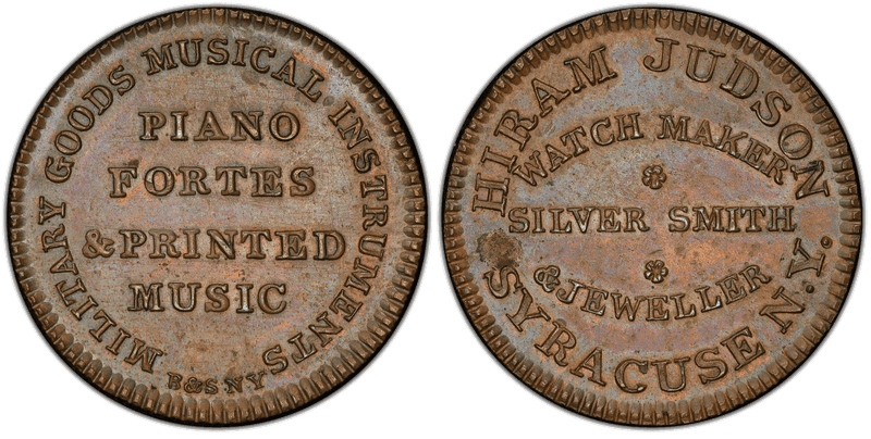 (1835-8) Copper Token HT-345, Hiram Judson NY