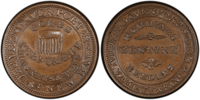 (1835) Copper Token HT-101, Davenport