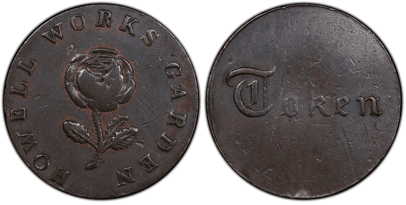 (1835) Token HT-201, Howell Works Garden NJ