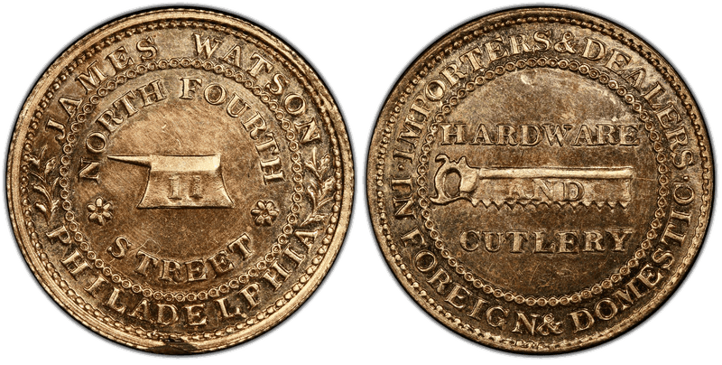 (1835) Token HT-421A Gilt-Brass James Watson PA