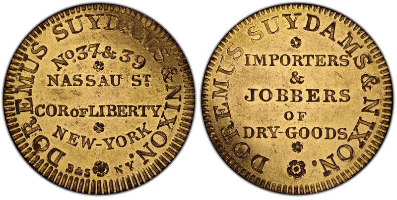 (1836-38) Token HT-258 Gilt/Brass Doremus, Suydam & Nixon NY