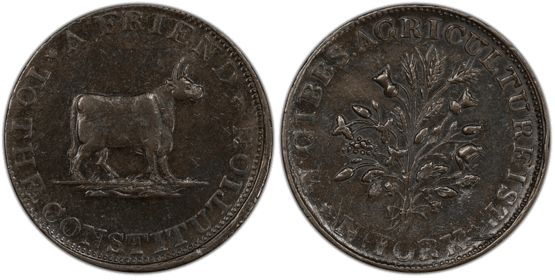 (1837-40) Token HT-272, W. Gibbs, Agriculturist NY
