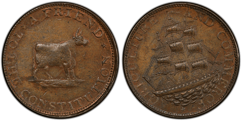 (1838) Copper Token HT-24, Agriculture & Commerce