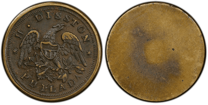 (1840) Brass Token HT-571A, H. Disston PA