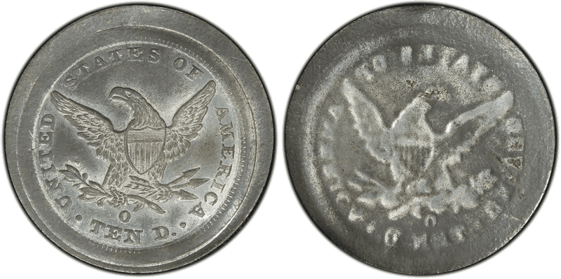 1841 (O) Liberty Head Eagle - Private Restrike Tin Splasher