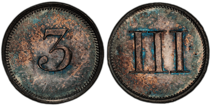 1849 Proof Three Cent Pattern - J-113, Original