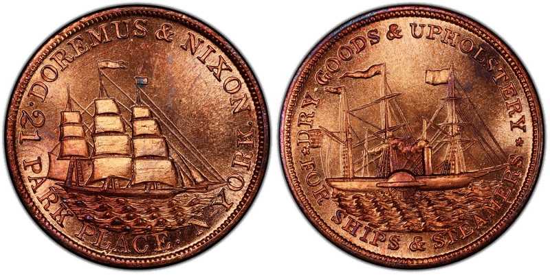 (1850-53) Token Miller NY-224 Copper Doremus & Nixon