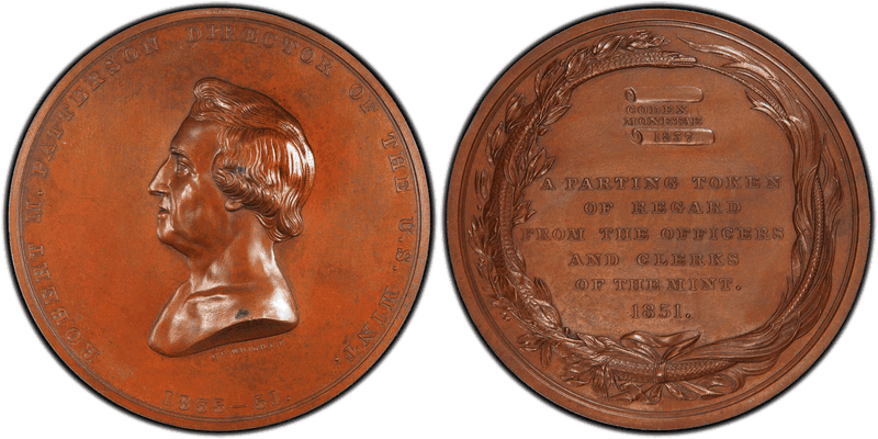 (1851) Bronzed Medal J-MT-2, Robert M. Patterson