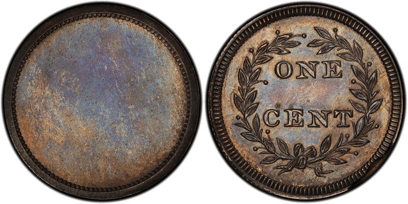 1853 Proof Cent Pattern - J-151d