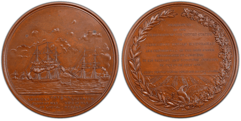 (1855) Bronze Medal J-NA-26, Commander Duncan Ingraham